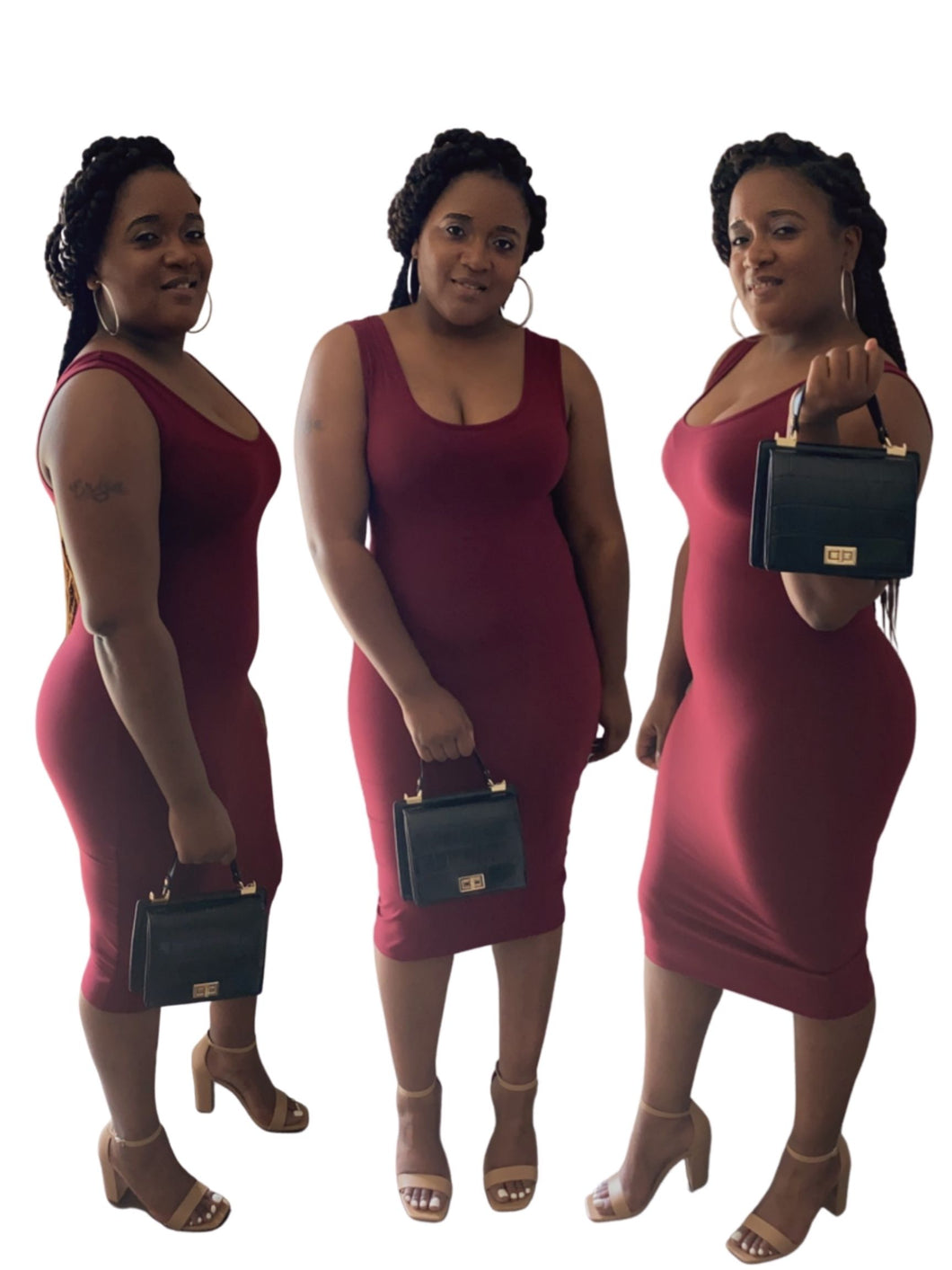 Pretty Persuasion Burgundy Bodycon Dress